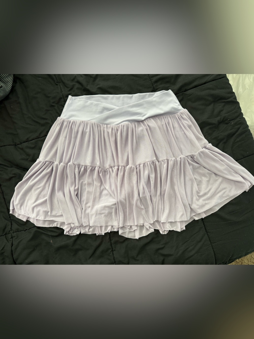 Light Lavender Tiered Ruffle Skirt - Women